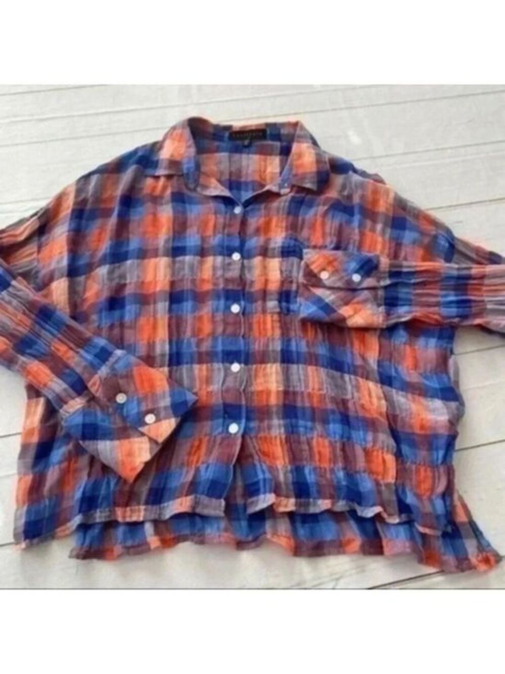 Sanctuary Anthro Plaid  Flannel Button Down